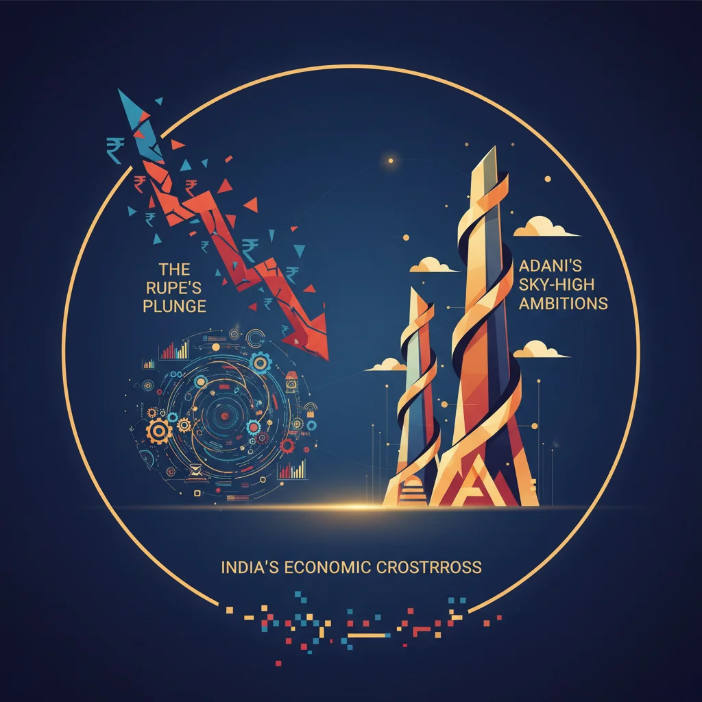 The Rupee’s Plunge: Decoding India’s Economic Crossroads and Adani’s Sky-High Ambitions